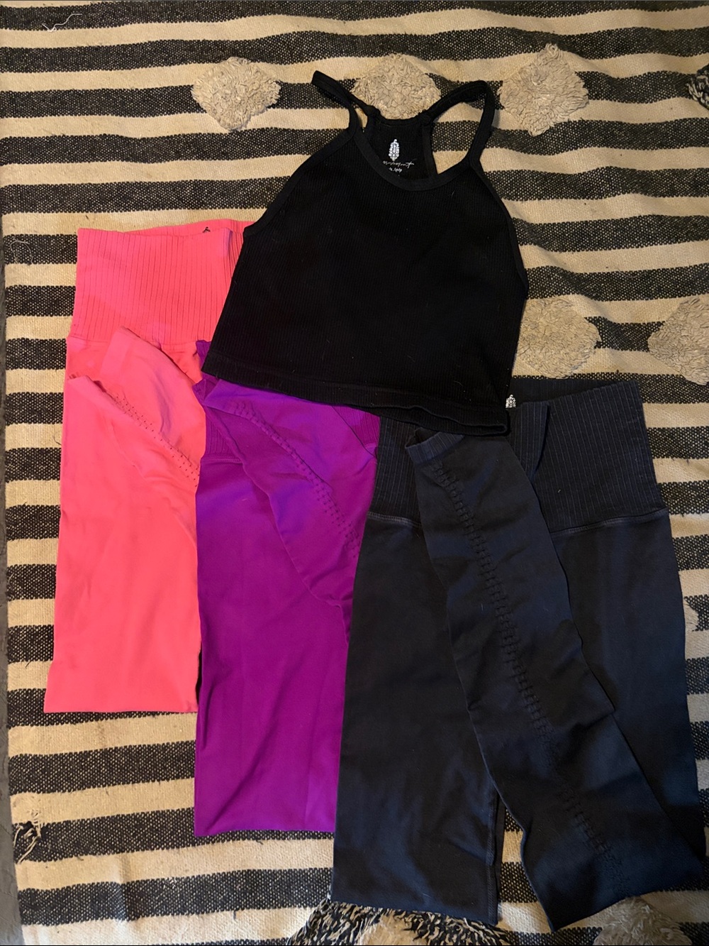 FP Movement Happiness Runs Ribbed Tank & Trio of Good Karma Leggings